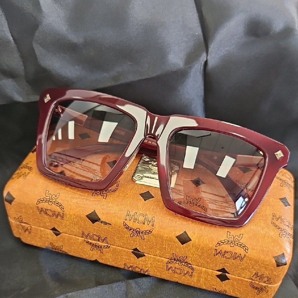 MCM Maroon Square Sunglasses